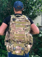 Тактический рюкзак 60 л с подсумками, штурмовая сумка с плечевым ремнем Мультикам - изображение 4