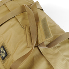 Універсальна сумка тактична 130 літрів, військова водовідштовхувальна сумка із щільної тактичної тканини Kiborg BAG Койот - зображення 10