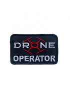 Шеврон на липучці Оператор дрона 8.1см х 5.1см чорний (12235)