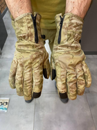 Перчатки тактические 2 в 1, пальцевые, утепленные, Камуфляж, размер M - изображение 3