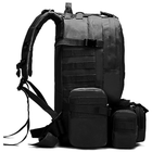 Рюкзак тактичний +3 підсумки AOKALI Outdoor B08 Black для військових спецрюкзак - зображення 7