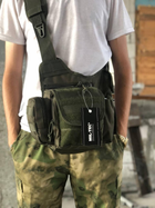 Тактична сумка MIL-TEC Multifunction Sling Bag Olive, багатофункціональна сумка плечова в кольорі олива - зображення 4