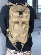 Тактический рюкзак 25 л. 3p attack tactical 25 л. койот / маленький армейский военный, военный рюкзак - изображение 4