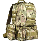 Тактический рюкзак 4 в1 36-56 л военный рюкзак с подсумками крепление MOLLE мультикам