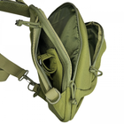 Сумка кобура для прихованого носіння зброї, сумка через плече, маленький рюкзак 31х20х10 см 4л колір олива - зображення 5
