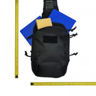 Сумка кобура для прихованого носіння зброї, сумка через плече, маленький рюкзак 31х20х10 см 4л колір чорний - зображення 6