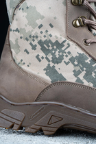 Берцы тактические мужские Light Boots 44 (29 см) Весна/Лето Кожа с Кордурой ботинки легкие (Пиксель) - изображение 5