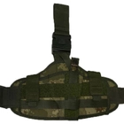 Тактична сумка кобура на ногу для пістолета для військових та армії зсу універсальна Хакі - зображення 4