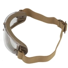 Тактичні окуляри панорамні, вентильовані, 3 лінзи, Tan (для Airsoft, Страйкбол) - зображення 6
