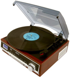 Adler Camry Premium Gramofon audio z napędem paskowym, czarny, chrom, drewno (CR 1113) - obraz 4