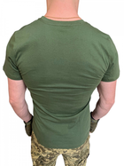 Футболка темная Олива ЗСУ , летняя военная футболка мужская , тактическая футболка военнослужащих всу . Размер XXL (54) - изображение 3