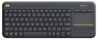 Клавіатура Logitech Wireless Touch K400 Plus, US, Black (920-007145) (6836237)