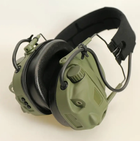 Активні захисні навушники (гарнітура) з шумопоглинанням Wosport HD-17 (Оливковий) - зображення 2
