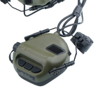 Навушники активні з мікрофоном Earmor M32H MOD3 і кріпленнями чебурашка + PTT Motorola (Олива) (M32H-PLUS-44-FG) - зображення 5