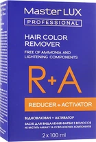 Засіб для видалення барвника з волосся - Master LUX Professional 2x100ml (813364-70309)