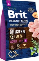 Сухой корм Brit Premium Adult S для взрослых собак мелких пород со вкусом курицы
