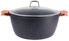 Кастрюля с крышкой Bohmann BH-7350-26-MRB 26 см 5 л серая 3420281