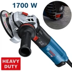 Кутова шліфувальна машина Bosch GWS 17-125 S, регулятор швидкості, плавний пуск, антивібраційна рукоятка, 1700 Вт, Restart protection, Kickback control, картонна упаковка (06017D0300)