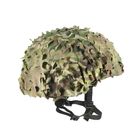 M-Tac кавер на шлем Вільха Multicam, кавер тактический для военных на шлем мультикам от бренда M-Tac - изображение 3