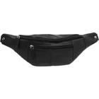 Сумка на пояс чоловіча (бананка) шкіряна Visconti 721 BLK Bumbag Large чорна