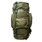 Тактический армейский рюкзак Camo Oliva на 70л мужской с дождевиком Олива - изображение 2