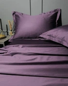 Постельное бельё Premium MLS сатин Двуспальный комплект 180*220/70*70 темно фиолетовый