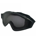 Захисні маска-окуляри Desert Locusts перфорація BLACK (для Airsoft, Страйкбол)