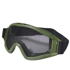 Защитная маска-очки Desert Locusts плетенка OLive (для Airsoft, Страйкбол) - изображение 1
