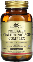 Колагеновий комплекс з гіалуроновою кислотою Solgar Collagen Hyaluronic Acid Complex 120 мг 30 таблеток (SOL417)