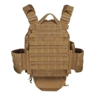 Плитоноска бронежилет с подсумками и быстросъемной сумкой напашник тактический жилет Койот WOS-0009C - изображение 8