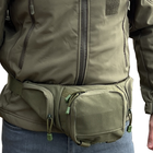 Тактична сумка на пояс бананка з кобурою, тактична сумка для пістолета колір Оливковий - изображение 4