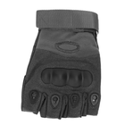 Тактические перчатки Oakley замшевые беспалые черные L - изображение 5