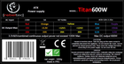 Zasilacz Rebeltec TITAN 600 Zasilacz ATX ver. 2.31 (RBLZAS00005) - obraz 5