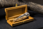 Нож карманный Claude Dozorme, LeThiers Liner Lock, дамаск, ручка из рога барана (5.90.142.37D) - изображение 8