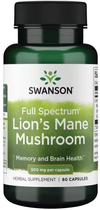Suplement diety Swanson Full Spectrum Soplowka Jezowata 500 mg 60 kapsulek (SW1096) - obraz 1