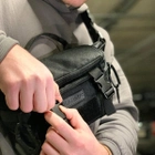 Мужская нагрудная сумка через плечо KARMA ® Shoulder bag черная (NSK-503) - изображение 3