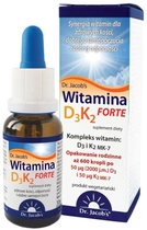 Witamina D3 Dr Jacobs K2 Forte 20 ml (DJ124) - obraz 1