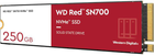 Dysk SSD Western Digital Red SN700 250 GB M.2 NVMe PCIe 3.0 3D NAND (TLC) (WDS250G1R0C) - obraz 2