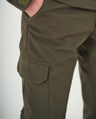 Тактические штаны UKM Софтшел 54-56 (L) оливковый прямые - изображение 4