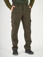 Тактические штаны UKM Софтшел 62 (3XL) оливковый прямые - изображение 1