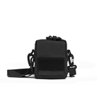 Тактическая сумка-органайзер через плечо и на системе MOLLE (15х13х8см) A72, Черная - изображение 4