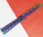 Тренировочный нож бабочка цветной BexShop детский нож раскладной нож бабочка (27855) - изображение 2