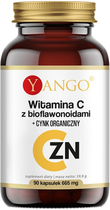 Вітамін С з біофлавоноїдами + Цинк Yango Witamina C z bioflawonoidami + Cynk 655 мг 90 капсул (YA0589) - зображення 1