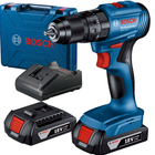 Бесщеточная ударная аккумуляторная дрель-шуруповерт Bosch Professional GSB 185 -li, 18В, 2 аккум. GBA 2амп.ч, зарядное устройство, чемодан (06019K3100)