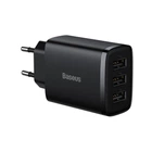 Сетевое зарядное устройство Baseus Compact Charger 17W 3USB EU Black (CCXJ020101)