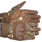 Рукавички тактичні із закритими пальцями Zelart Military Rangers Heroe 9879 розмір XL Camouflage - зображення 1