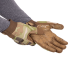 Рукавички тактичні із закритими пальцями Zelart Heroe 8799 розмір XL Camouflage Multicam - зображення 2