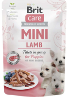 Влажный корм для щенков Brit Care Mini pouch филе в соусе Ягненок