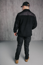 Кофта Флісова Тактична Чоловіча в кольорі чорний з водовідштовхувальними вставками 46 чорна 00028 - зображення 8