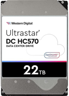 Жорсткий диск Western Digital Ultrastar DC HC570 22TB 7200rpm 512MB WUH722222AL5204_0F48052 3.5 SAS - зображення 1